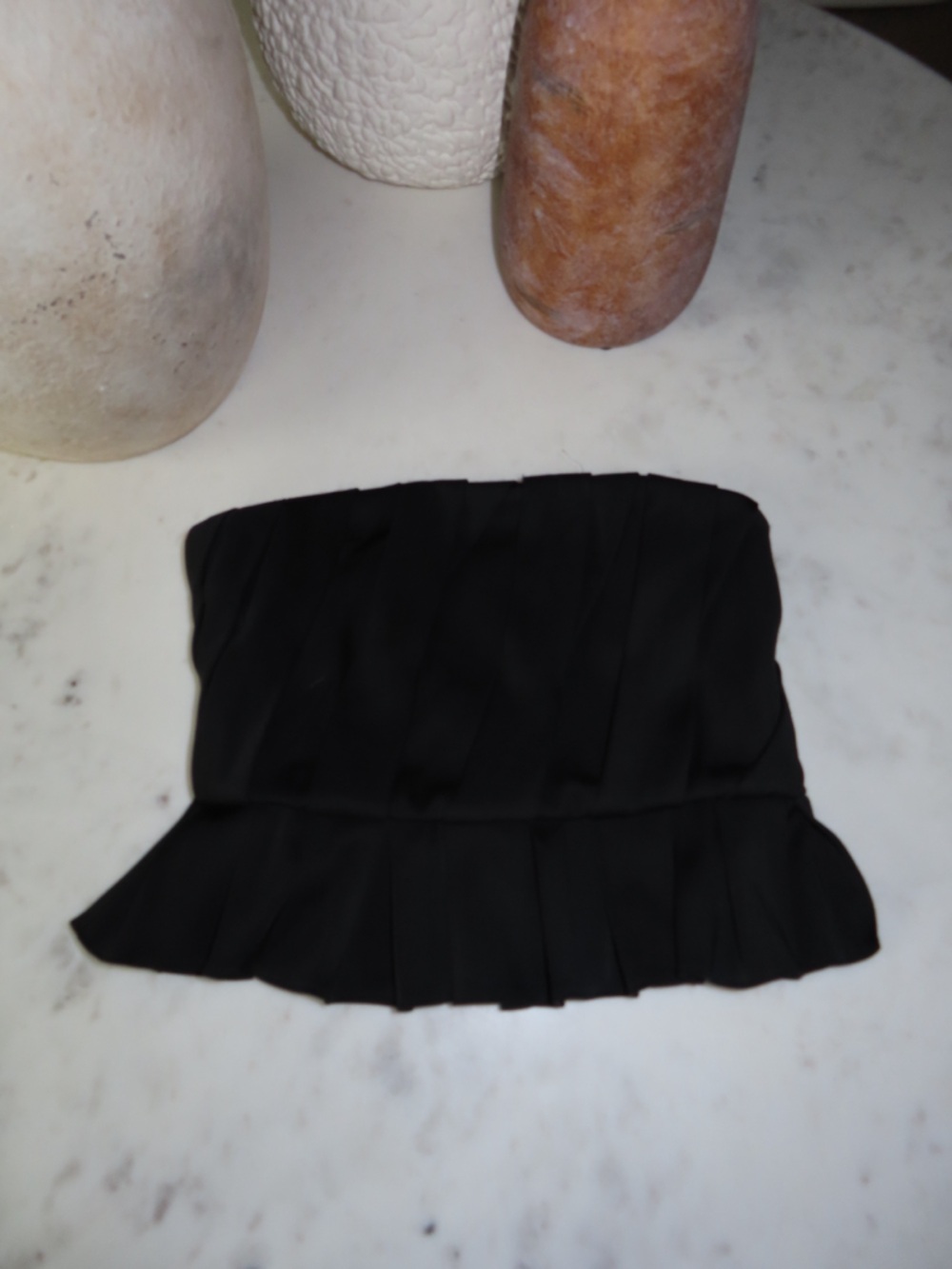 NWT Zara black pleated tube top